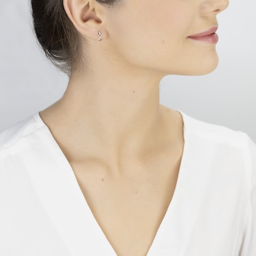 Kolczyki nieskończoność Savicki: złote, diamenty